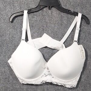 Emily Johnson Bra Womens 44DD White Lace Underwire Padded Full Coverage Comfort